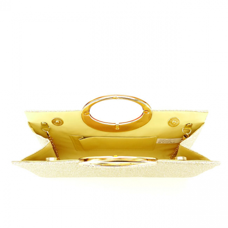 Arany színű csillámos borítéktáska BXQ970 07 [5]