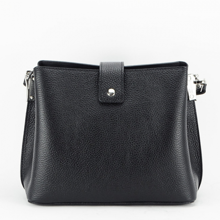 Fekete közepes valódi bőr táska 8962 123 [4]