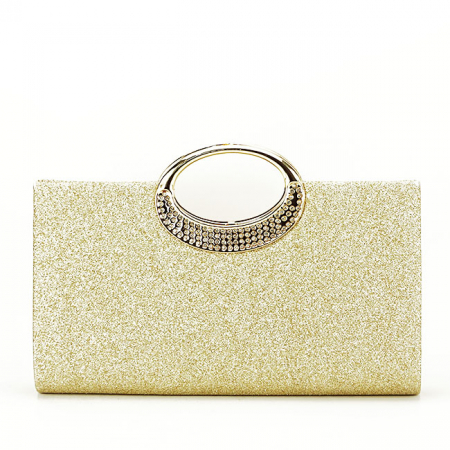 Arany színű csillámos borítéktáska BXQ970 07 [2]