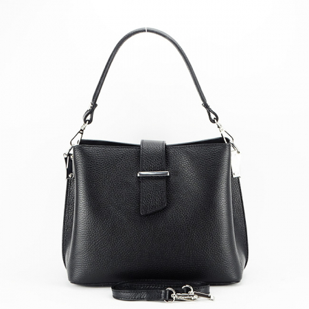 Fekete közepes valódi bőr táska 8962 123 [1]