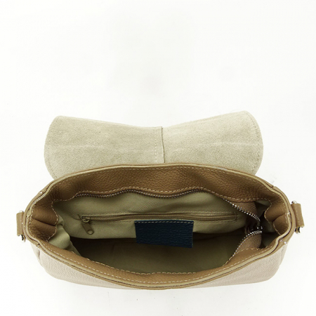 Bézs valódi bőr táska 8960 123 [6]