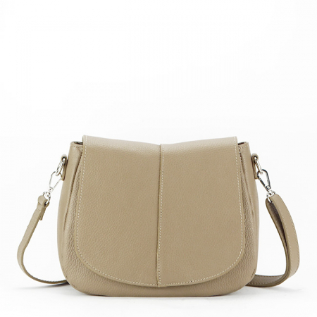 Valódi bőr - Bézs valódi bőr táska 8960 123