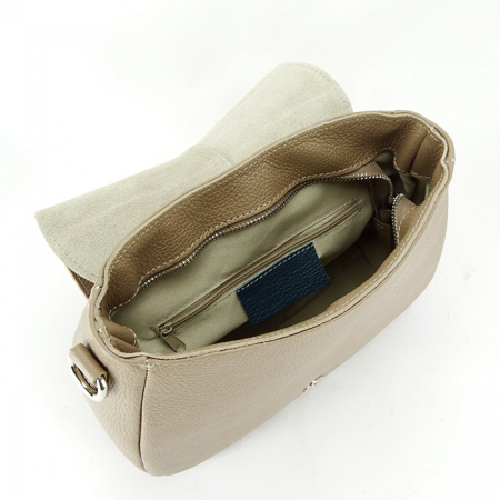 Bézs valódi bőr táska 8960 123 [7]