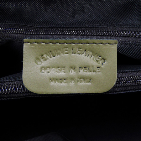 Khaki színű valódi bőr táska 8952 124 [6]