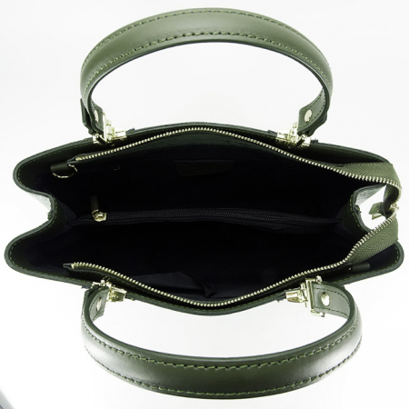 Khaki színű valódi bőr táska 8952 124 [4]