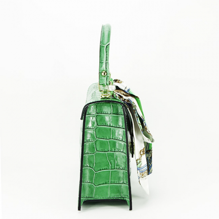 Zöld, hüllőmintás táska valódi bőrből 8953 121 [3]