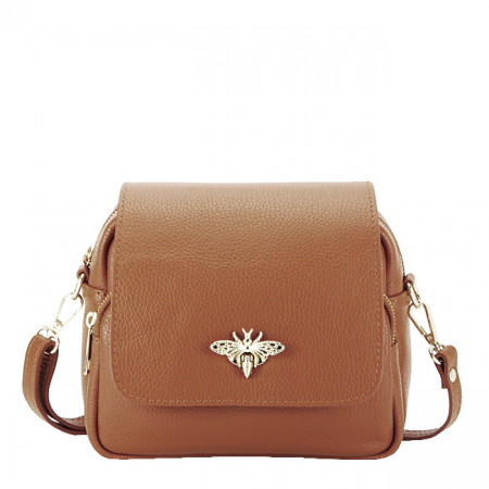 Táskák és retikülök - Tevebarna valódi bőr kistáska 1502 122