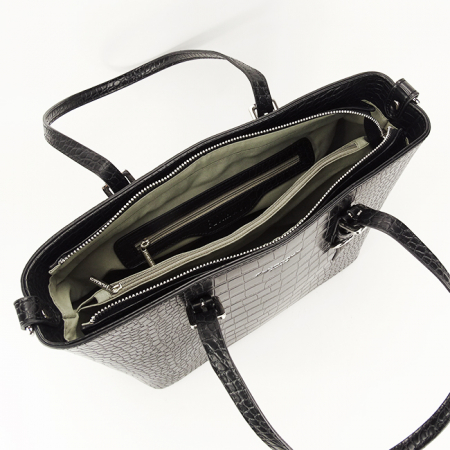 Fekete mintás táska X9530 11 [7]