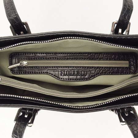 Fekete mintás táska X9530 11 [8]