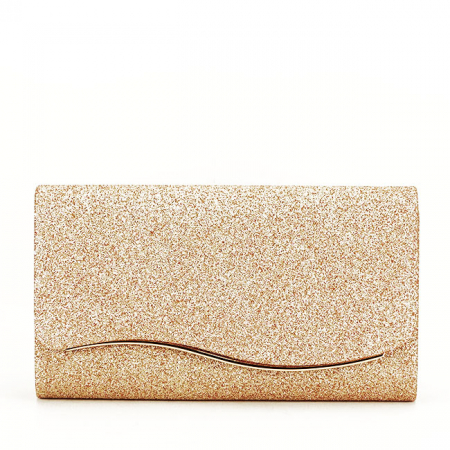 Pezsgő színű csillámos borítéktáska BXQ-902 06 [2]