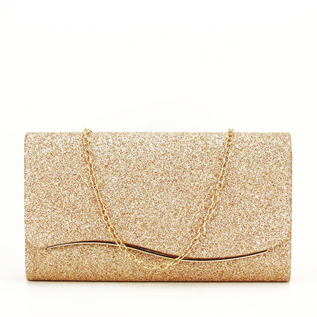 Pezsgő színű csillámos borítéktáska BXQ-902 06 [1]