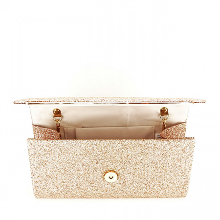 Pezsgő színű csillámos borítéktáska BXQ-902 06 [6]