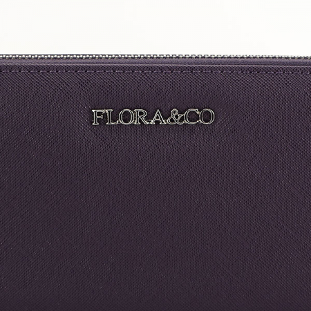 Sötétlila FLORA&Co pénztárca K1688 07 [6]
