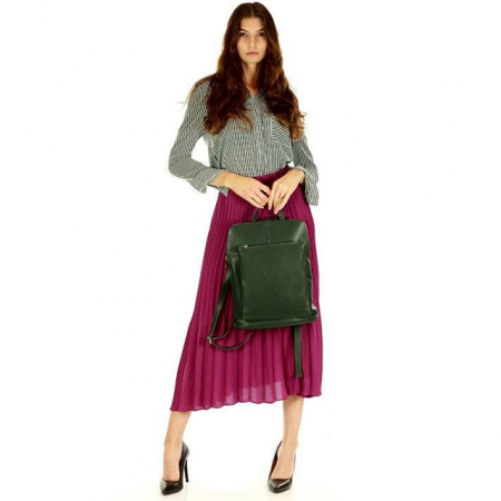 Rucsac maro din piele naturala 2 in 1 negru 1441 123 [10]