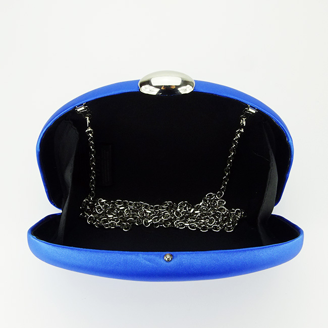 Clutch elegant din satin B-DYX3335-1 01 Albastru electric Albastru