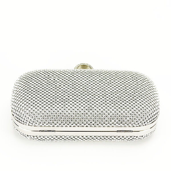 Geanta clutch cu pietricele B-BFL-1061 05 argintiu Argintiu