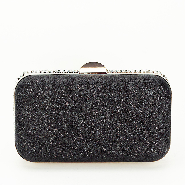 Clutch elegant cu pietre B-BJH-1609 03 Negru Negru