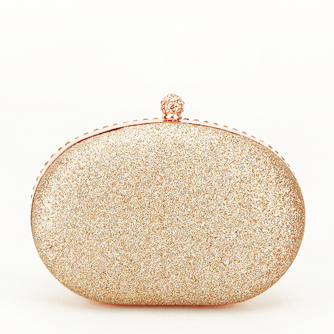 Clutch elegant oval B-V-190BB 05 Auriu rose Auriu rose