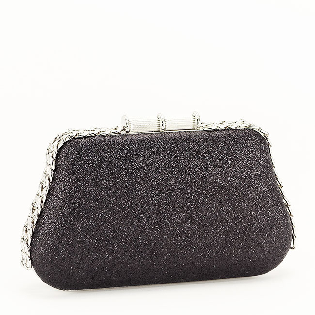 Geanta clutch negru cu sclipici B-BYH811 05 Negru