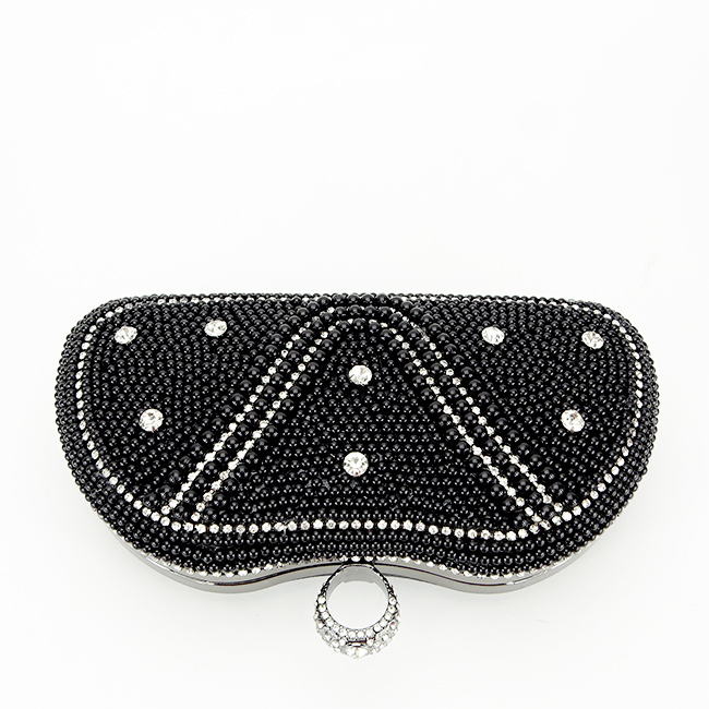 Clutch elegant cu perle B-BME-22732 05 Negru Negru