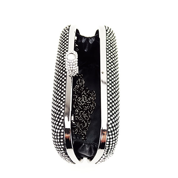 Geanta clutch cu pietricele B-BFL-1061 05 negru Negru