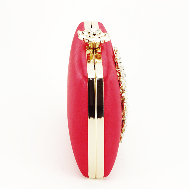 Clutch elegant cu brosa B-BRS-210 06 Rosu Rosu