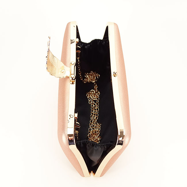 Clutch elegant B-BME-600 05 Champagne Auriu rose