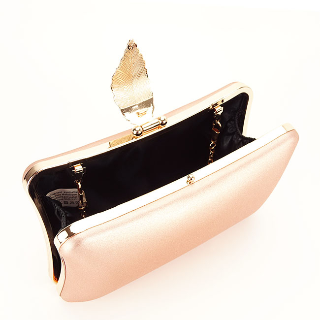 Clutch elegant B-BME-600 05 Champagne Auriu rose