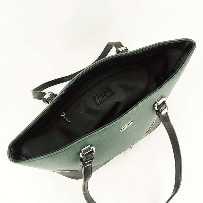 Geanta dama in doua culori B-6600-3 12 Verde inchis Verde inchis