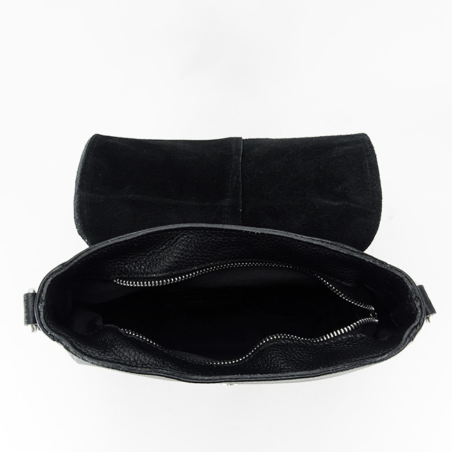 Geanta din piele naturala 8960 123 Negru Negru