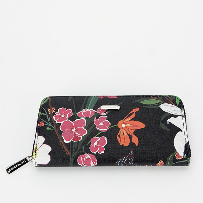 Portofel cu imprimeu floral B-P131-510 07 Negru Negru