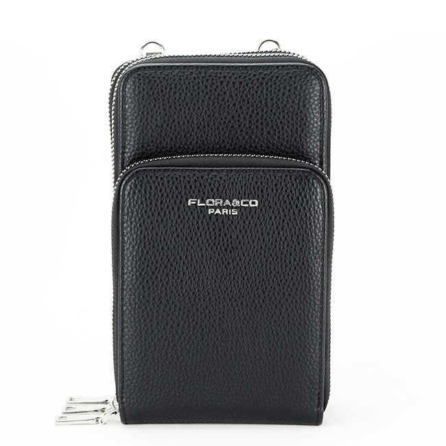 Portofel si port telefon FloraCo B-6018 07 Negru Negru