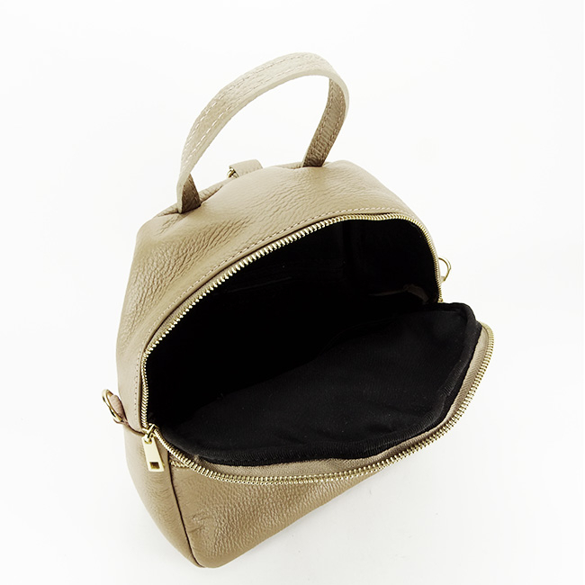 Rucsac dama din piele naturala B-1443 123 Bej Bej