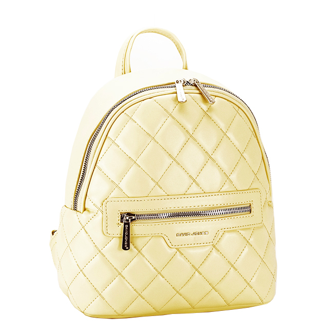 Rucsac dama cu aspect matlasat B-6740-4 119 Galben Galben