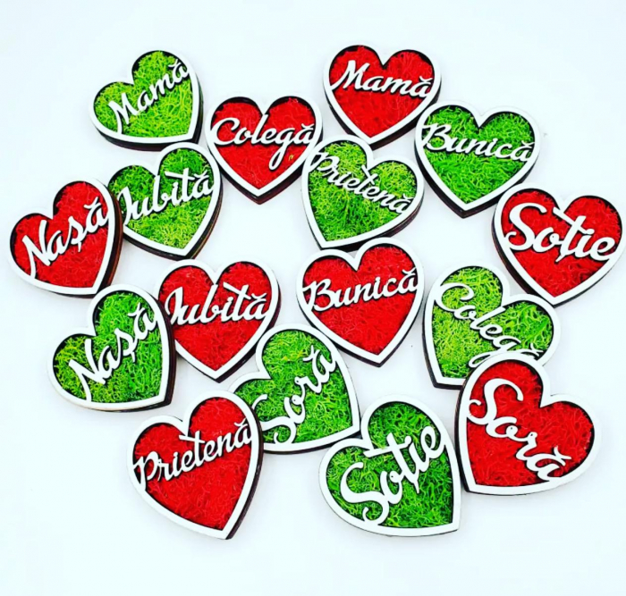 Martisor / Decoratiune cu licheni Hand Made personalizate pentru Sora, Sotie, Mama, Prietena, Colega, Iubita, Nasa, Bunica [1]