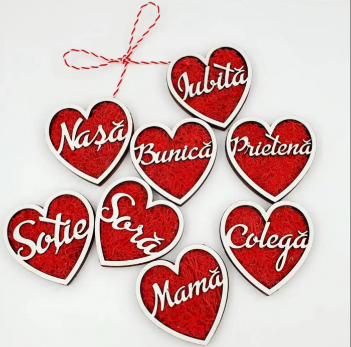 Martisor / Decoratiune cu licheni Hand Made personalizate pentru Sora, Sotie, Mama, Prietena, Colega, Iubita, Nasa, Bunica [2]