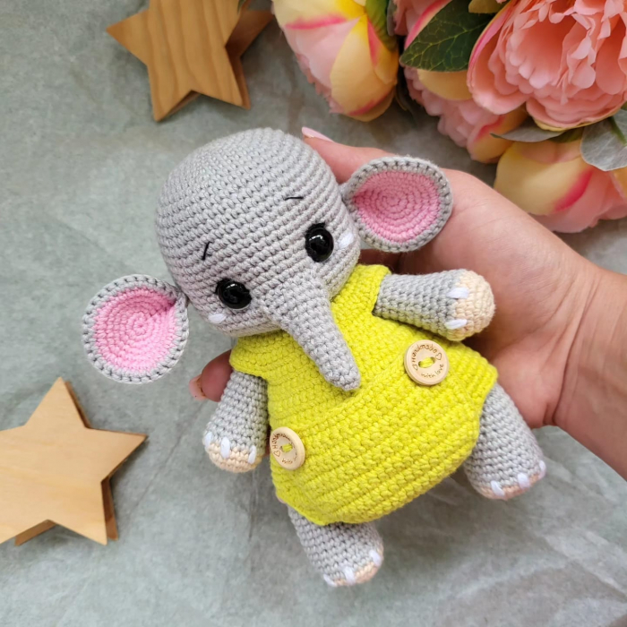 Jucarie Elefant 18 cm crosetat Hand Made [1]