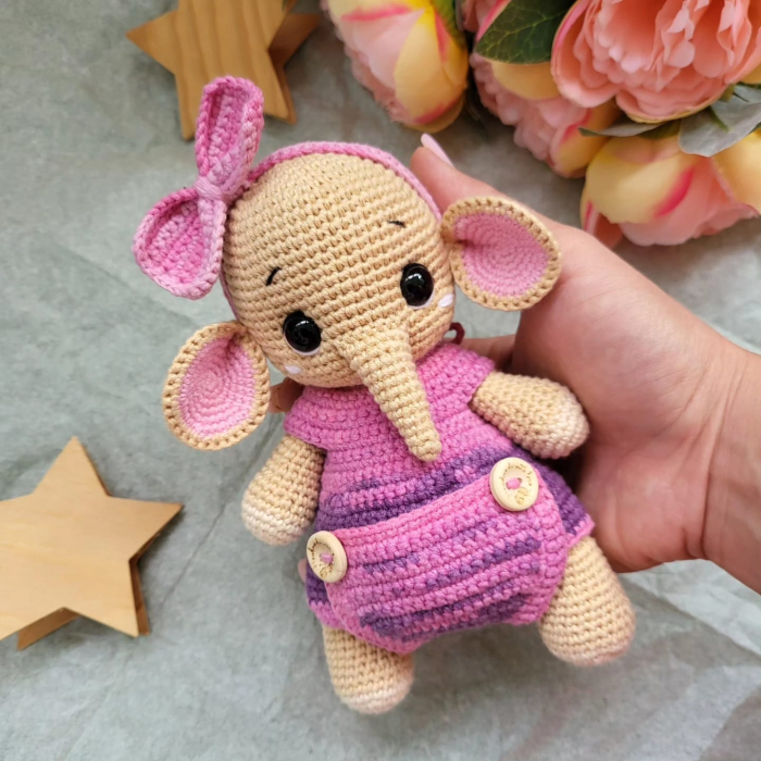 Jucarie Elefantica Crosetata 18 cm [1]