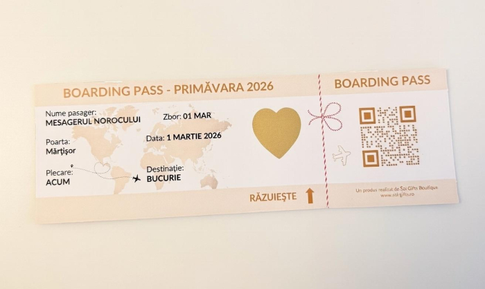 Mărțișor Boarding Pass/ Card de îmbarcare – Biletul Tău Spre Bucurie primăvara [3]