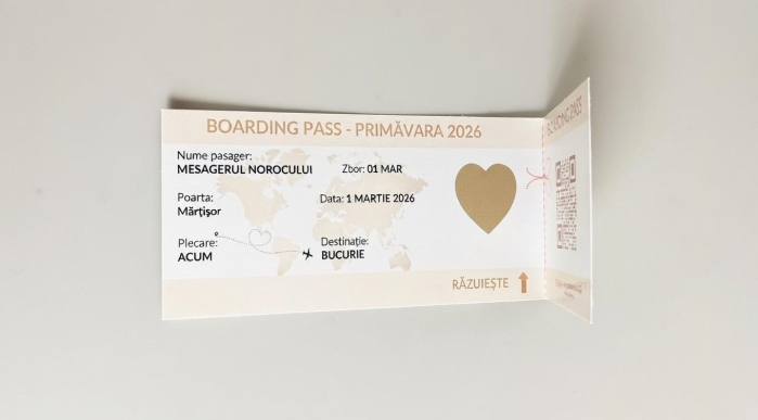 Mărțișor Boarding Pass/ Card de îmbarcare – Biletul Tău Spre Bucurie primăvara [4]