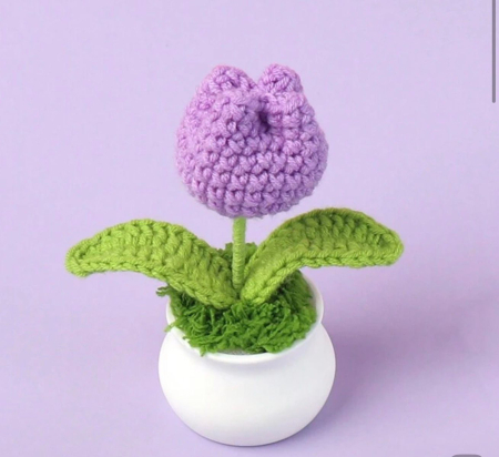 Martisoare - Lalea croșetată care zâmbește primăverii!