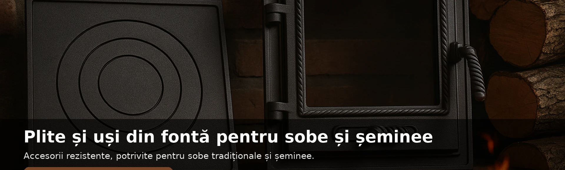 Plite și uși din fontă pentru sobe și șeminee