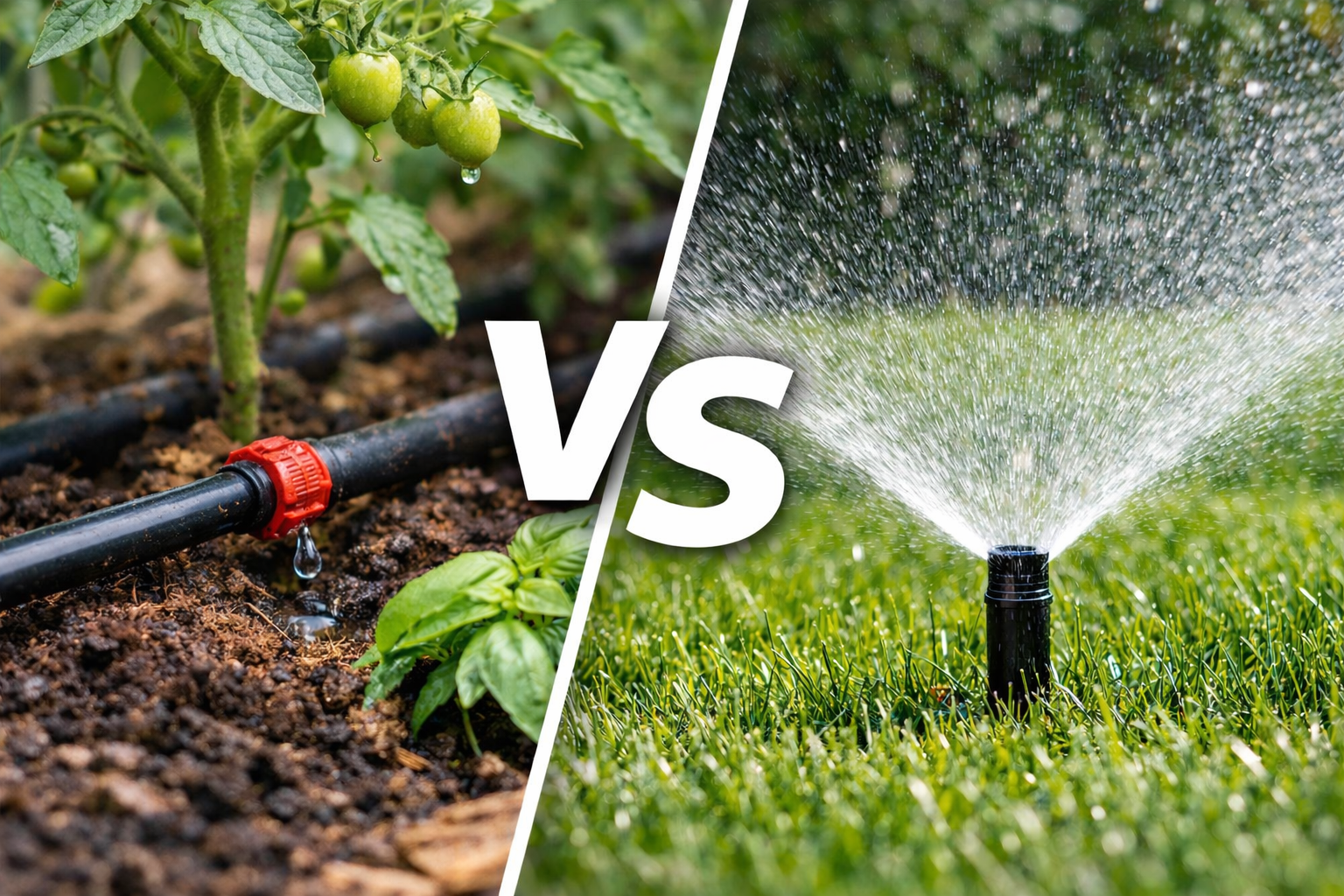 Irigații prin picurare vs aspersoare – ce alegi pentru grădină și gazon?