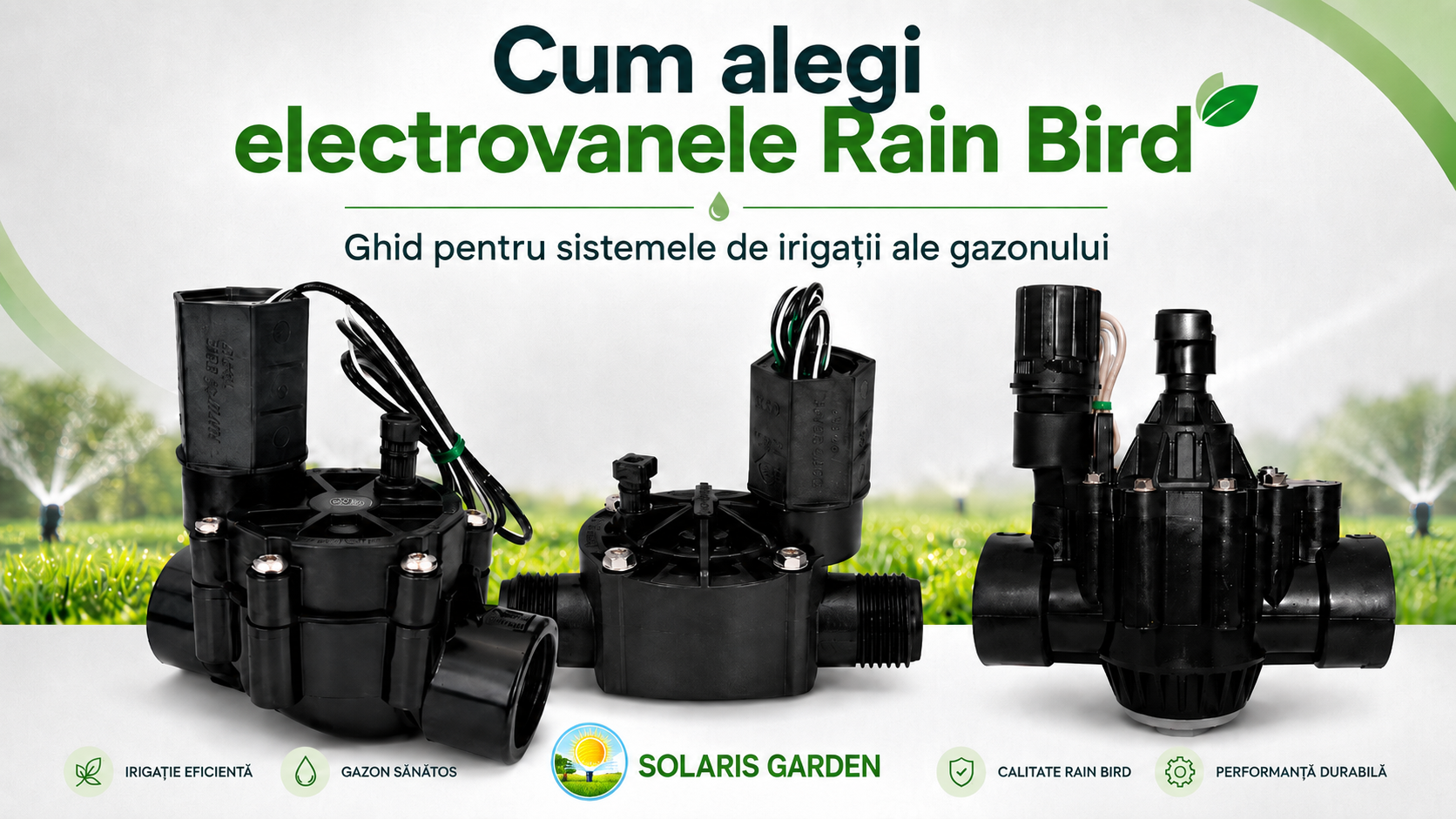 Cum alegi electrovanele Rain Bird într-un sistem de irigații pentru gazon