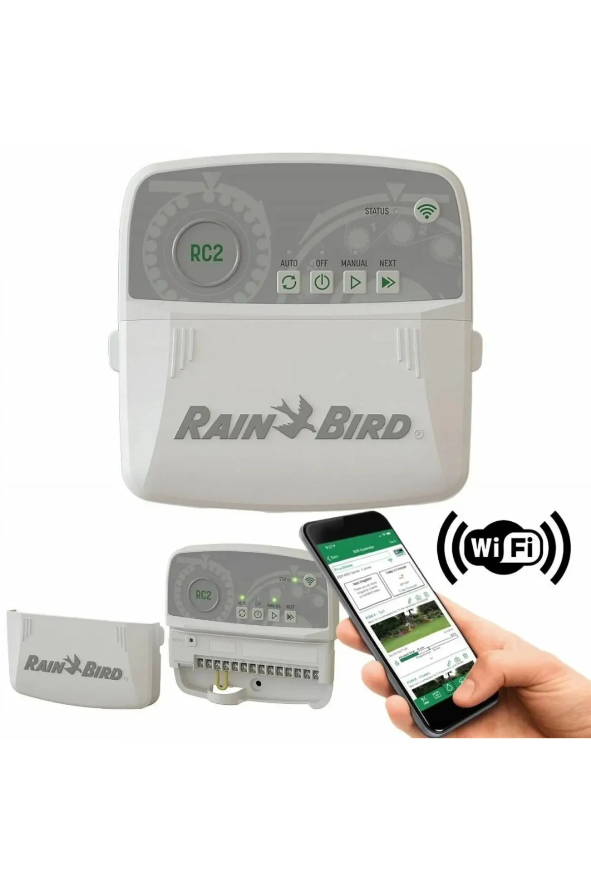 Kit irigații gazon Rain Bird 4 zone 400 mp – RC2 WiFi + 16× 3504 PC [2]