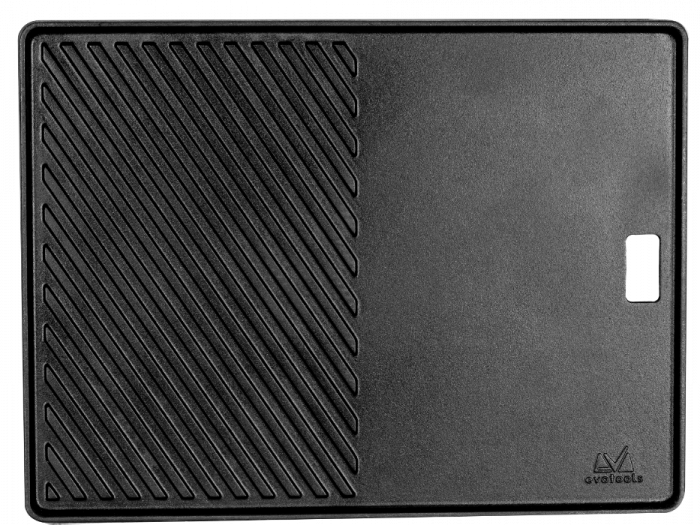 Plită fontă mixtă 60 cm x 45 cm – netedă și striată [1]