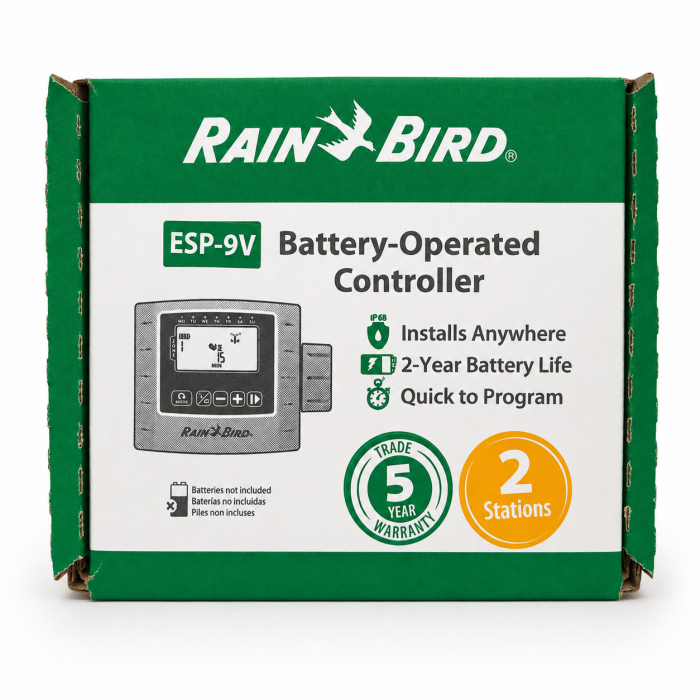 Programator irigații Rain Bird ESP-9V 2 zone baterie 9V [2]
