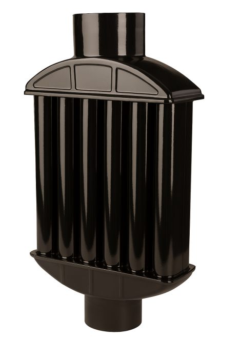 Recuperator căldură negru D 130 mm pentru sobe și șeminee – Solaris Garden [1]