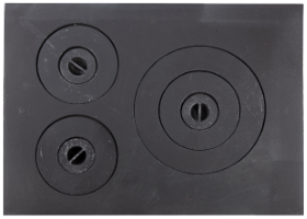 Plite din fonta și accesorii - Plita fonta 3 ochiuri  545mm x 400mm