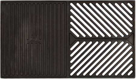 Plite din fonta și accesorii - Plită tip grill din fontă 600×350 mm – suprafață striată pentru carne și legume